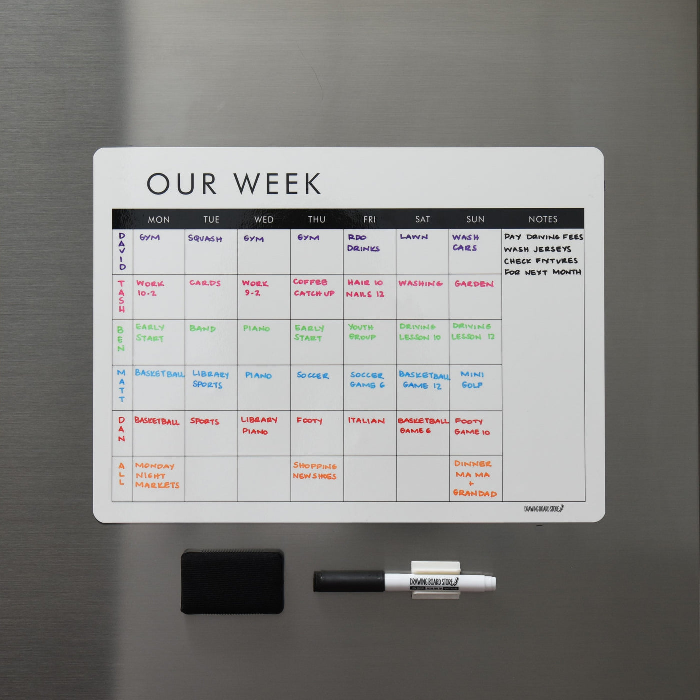 FAMILY WEEK PLANNER  Classic White