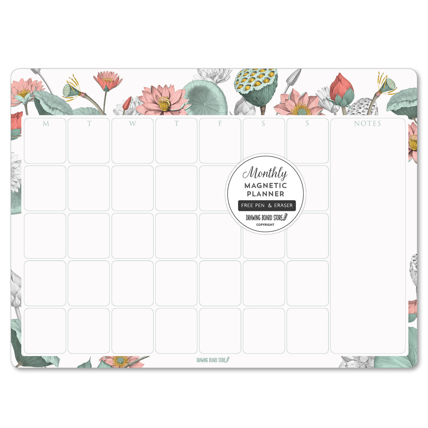 MONTHLY PLANNER Vintage Lotus