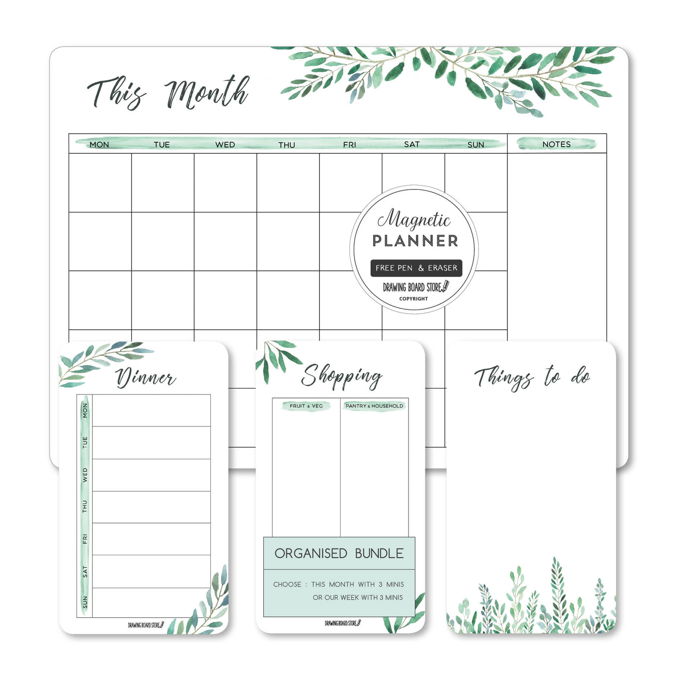 ORGANISED PLANNERS Watercolour Leaves