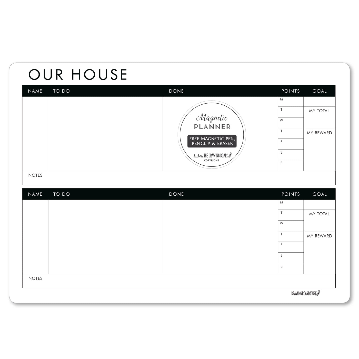 CHORE CHART Classic White