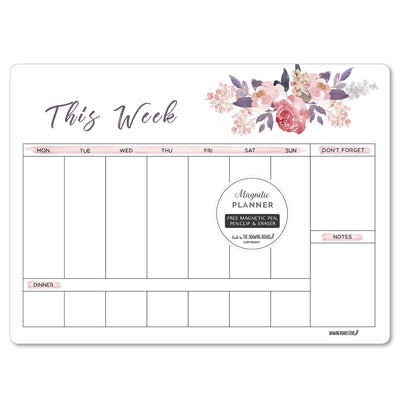 Magnetic whiteboard dry erase fridge planner calendar weekly | Drawingboardstore