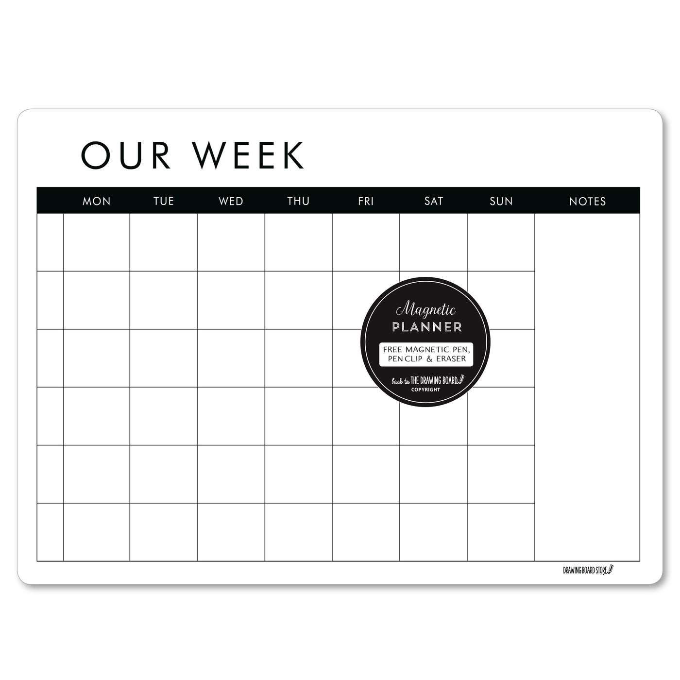 FAMILY WEEK PLANNER  Classic White